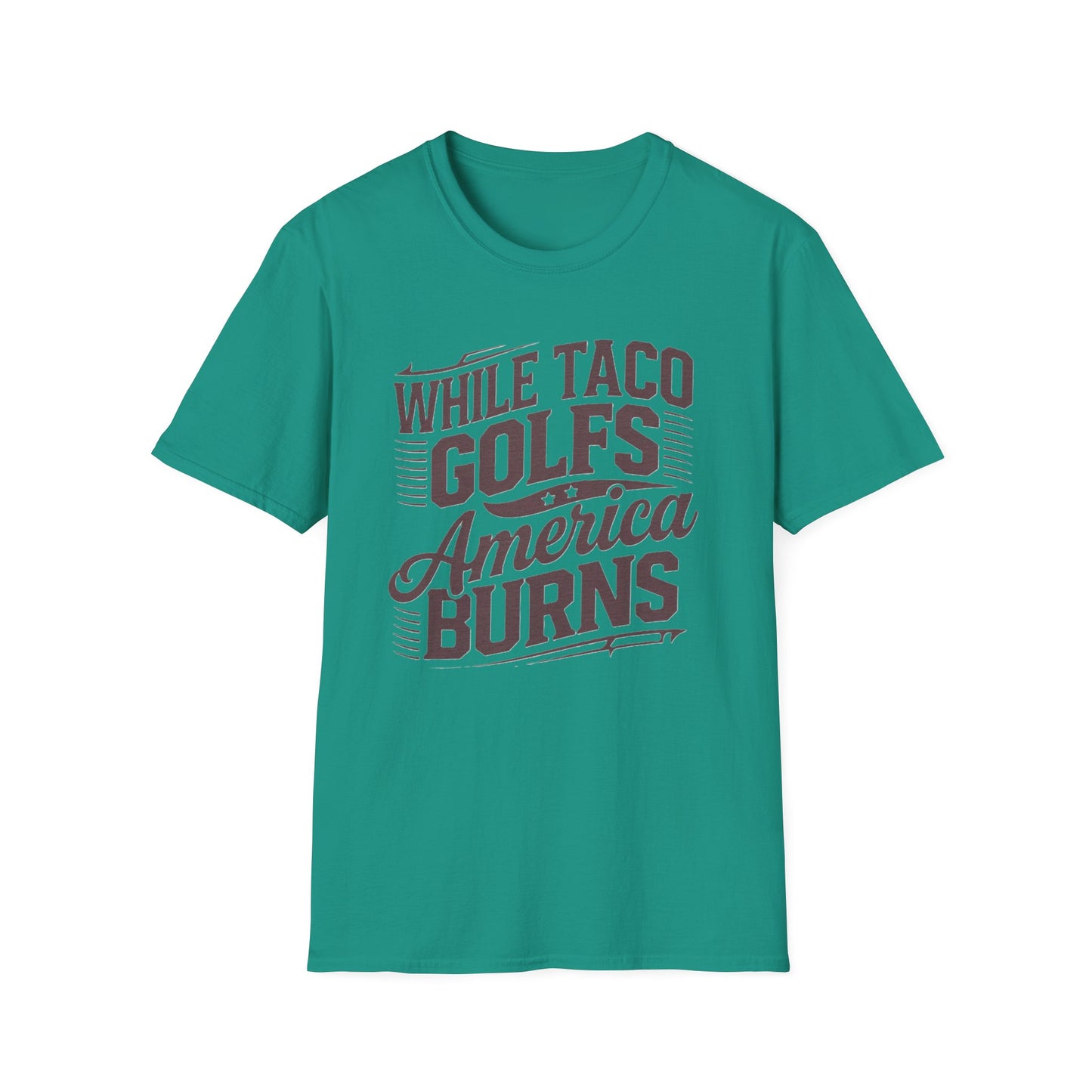 Golf-Themed Unisex Softstyle T-Shirt – Perfect for Taco Lovers, Casual Outings, Gift for Dads, Summer Style, Fun Statement Tee