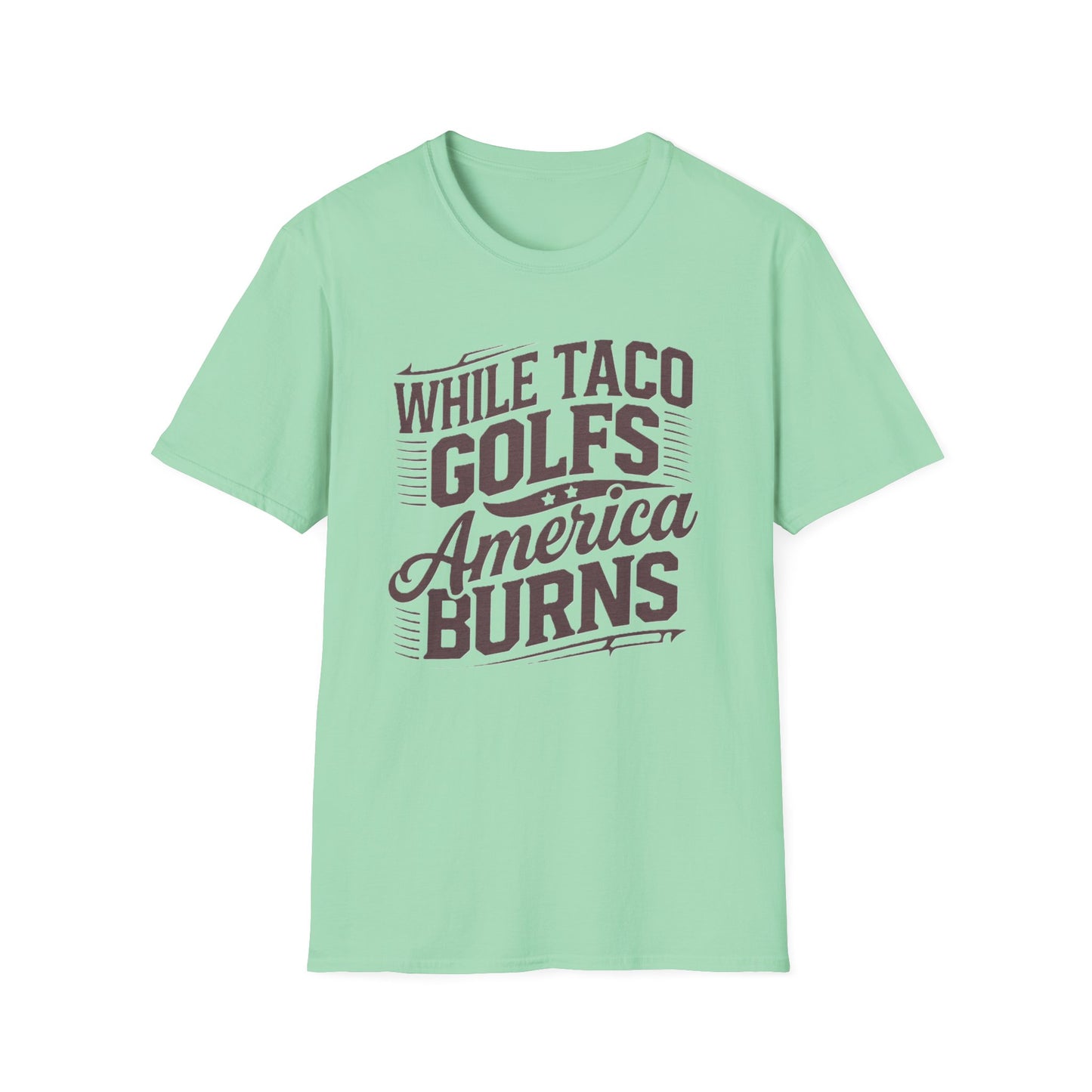 Golf-Themed Unisex Softstyle T-Shirt – Perfect for Taco Lovers, Casual Outings, Gift for Dads, Summer Style, Fun Statement Tee
