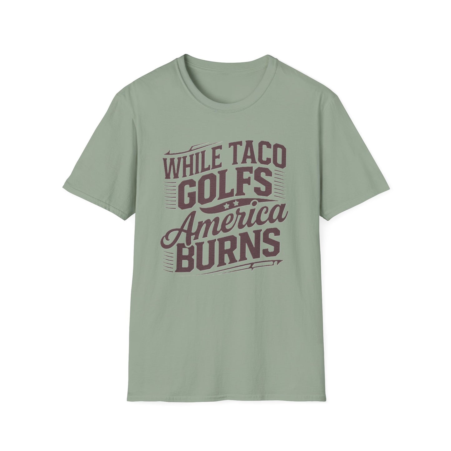Golf-Themed Unisex Softstyle T-Shirt – Perfect for Taco Lovers, Casual Outings, Gift for Dads, Summer Style, Fun Statement Tee