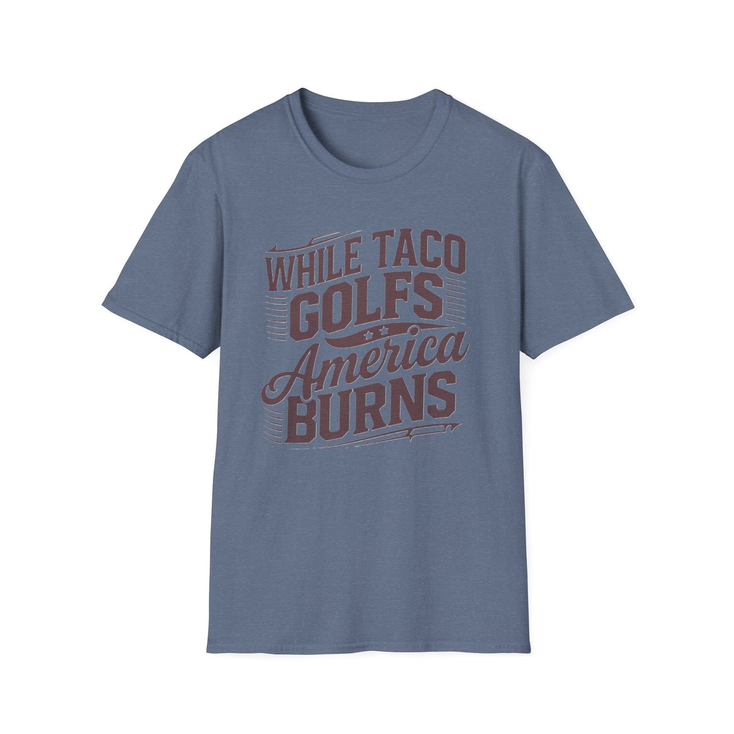 Golf-Themed Unisex Softstyle T-Shirt – Perfect for Taco Lovers, Casual Outings, Gift for Dads, Summer Style, Fun Statement Tee