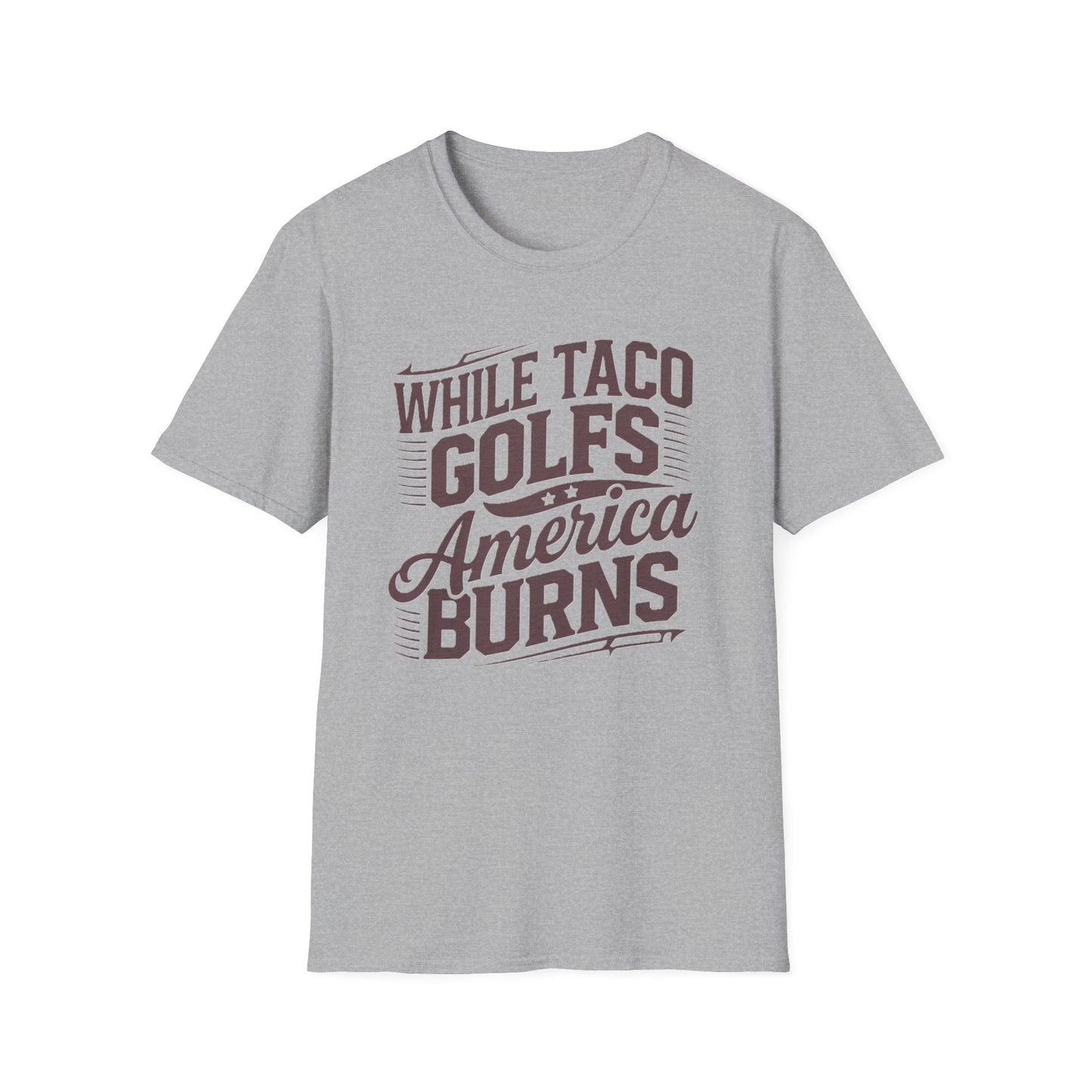 Golf-Themed Unisex Softstyle T-Shirt – Perfect for Taco Lovers, Casual Outings, Gift for Dads, Summer Style, Fun Statement Tee