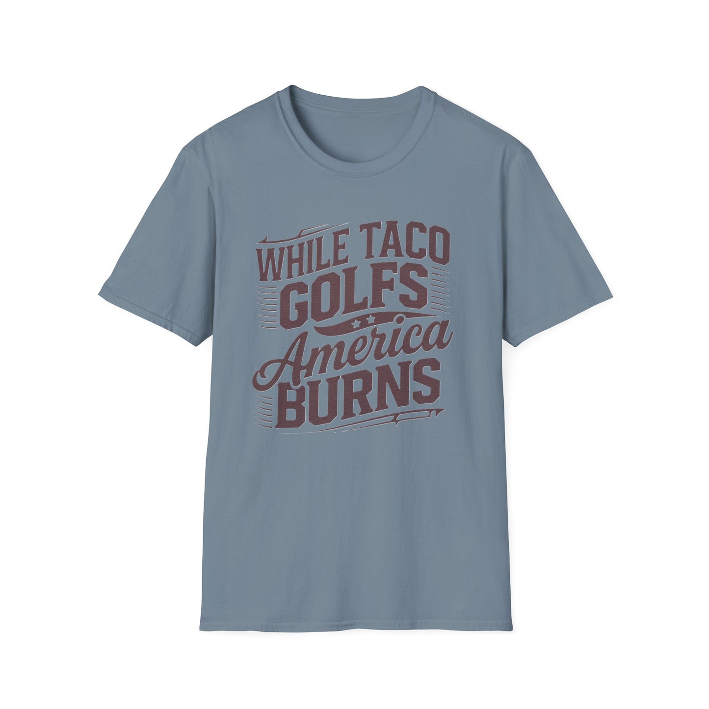 Golf-Themed Unisex Softstyle T-Shirt – Perfect for Taco Lovers, Casual Outings, Gift for Dads, Summer Style, Fun Statement Tee