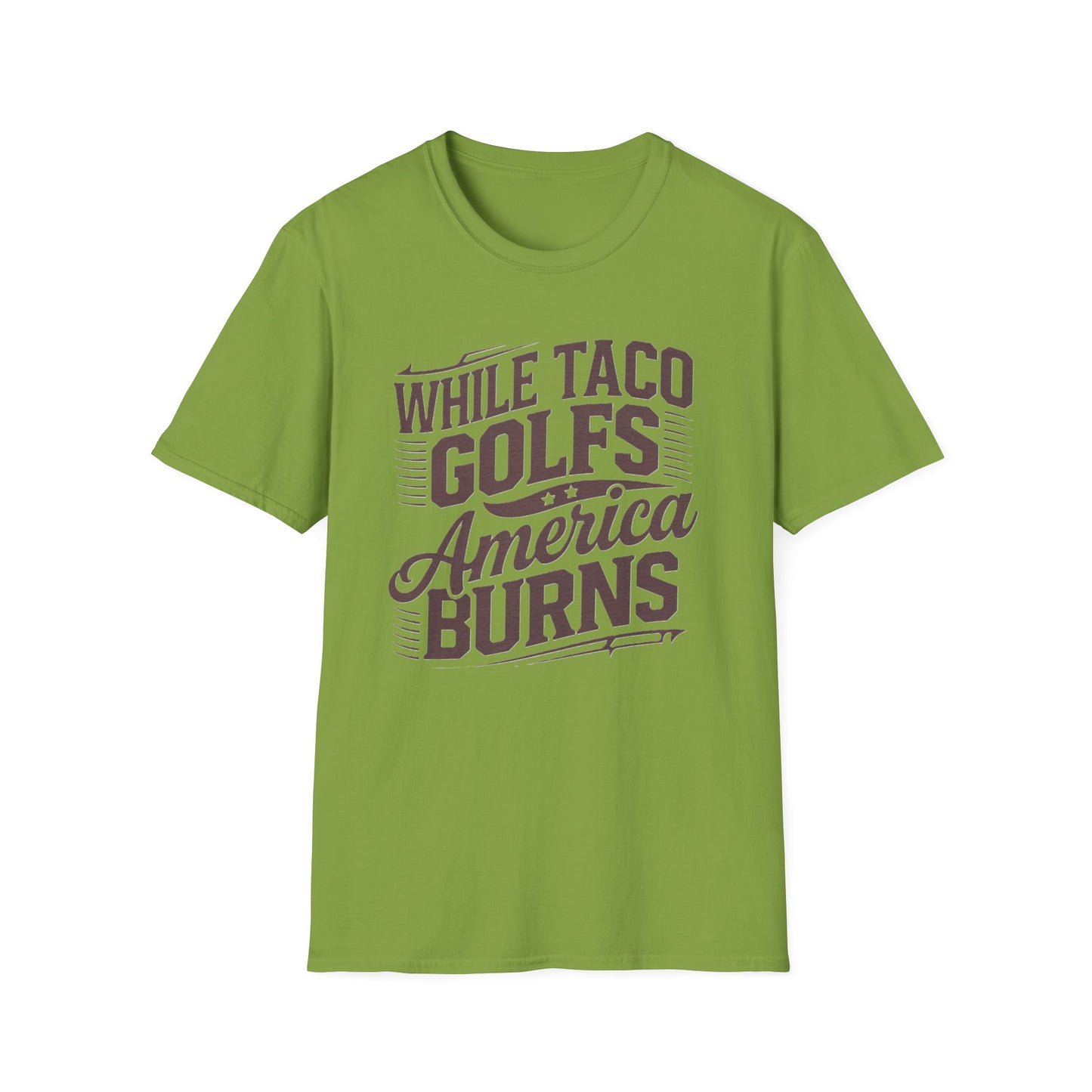Golf-Themed Unisex Softstyle T-Shirt – Perfect for Taco Lovers, Casual Outings, Gift for Dads, Summer Style, Fun Statement Tee