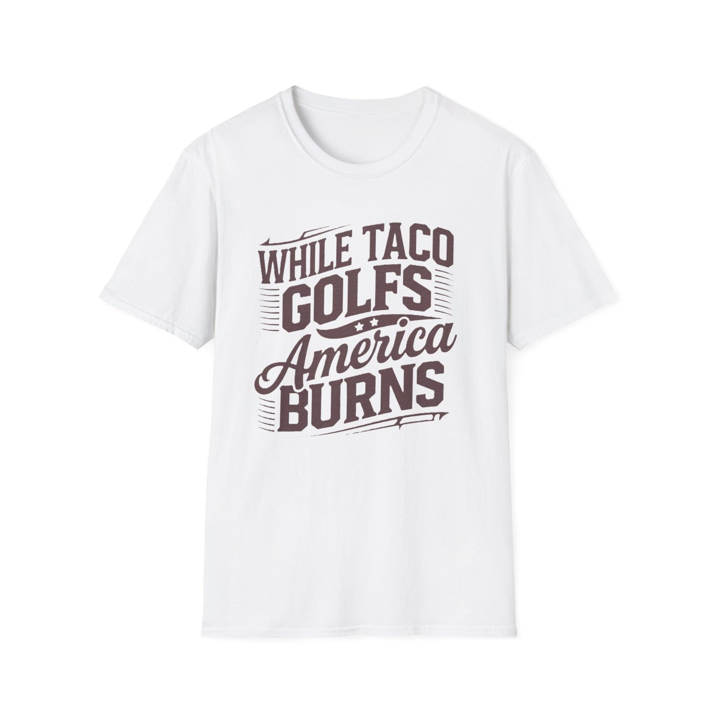 Golf-Themed Unisex Softstyle T-Shirt – Perfect for Taco Lovers, Casual Outings, Gift for Dads, Summer Style, Fun Statement Tee