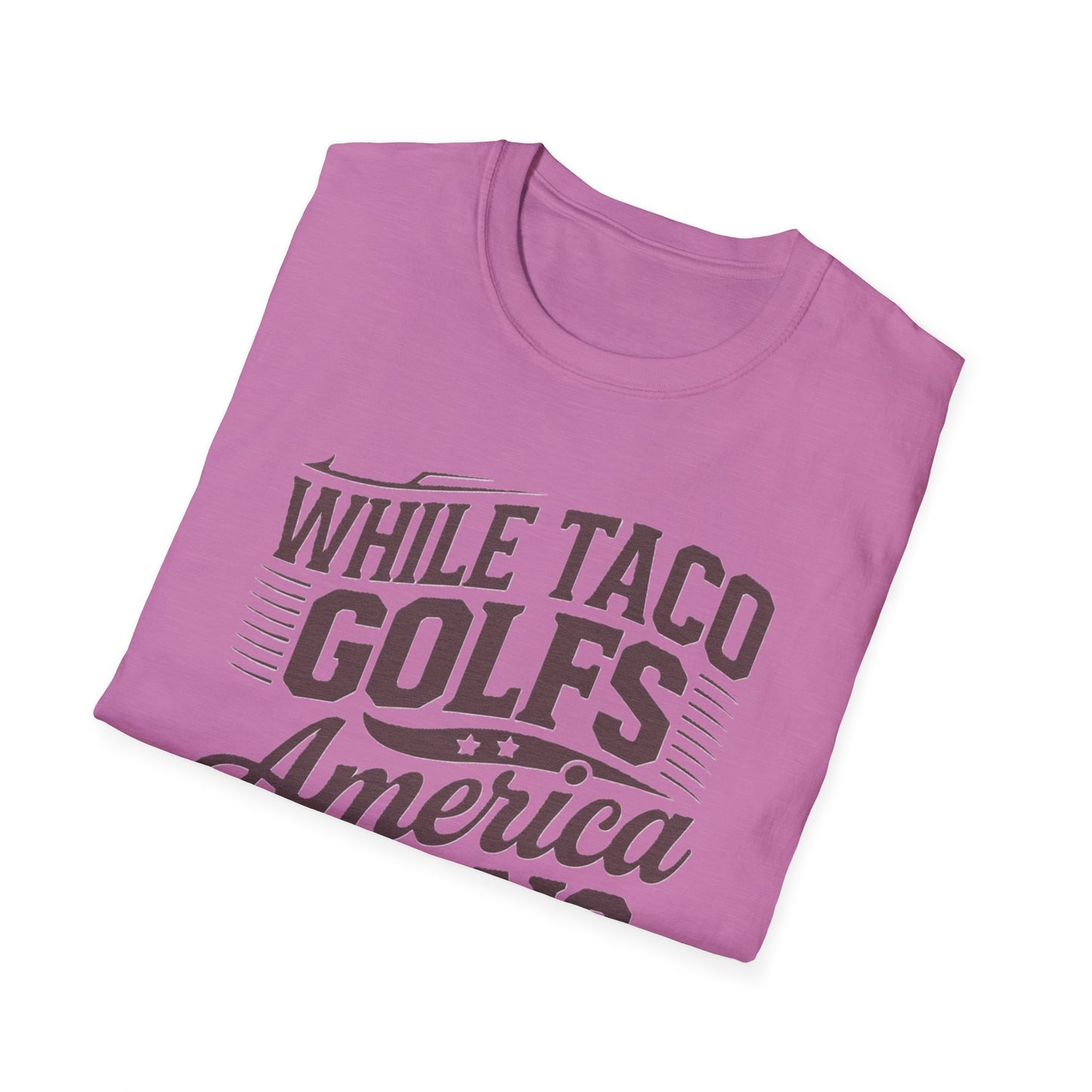 Golf-Themed Unisex Softstyle T-Shirt – Perfect for Taco Lovers, Casual Outings, Gift for Dads, Summer Style, Fun Statement Tee