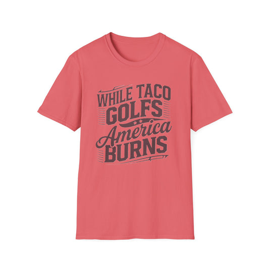 Golf-Themed Unisex Softstyle T-Shirt – Perfect for Taco Lovers, Casual Outings, Gift for Dads, Summer Style, Fun Statement Tee