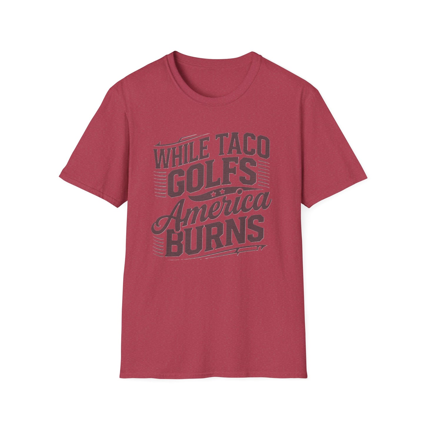 Golf-Themed Unisex Softstyle T-Shirt – Perfect for Taco Lovers, Casual Outings, Gift for Dads, Summer Style, Fun Statement Tee