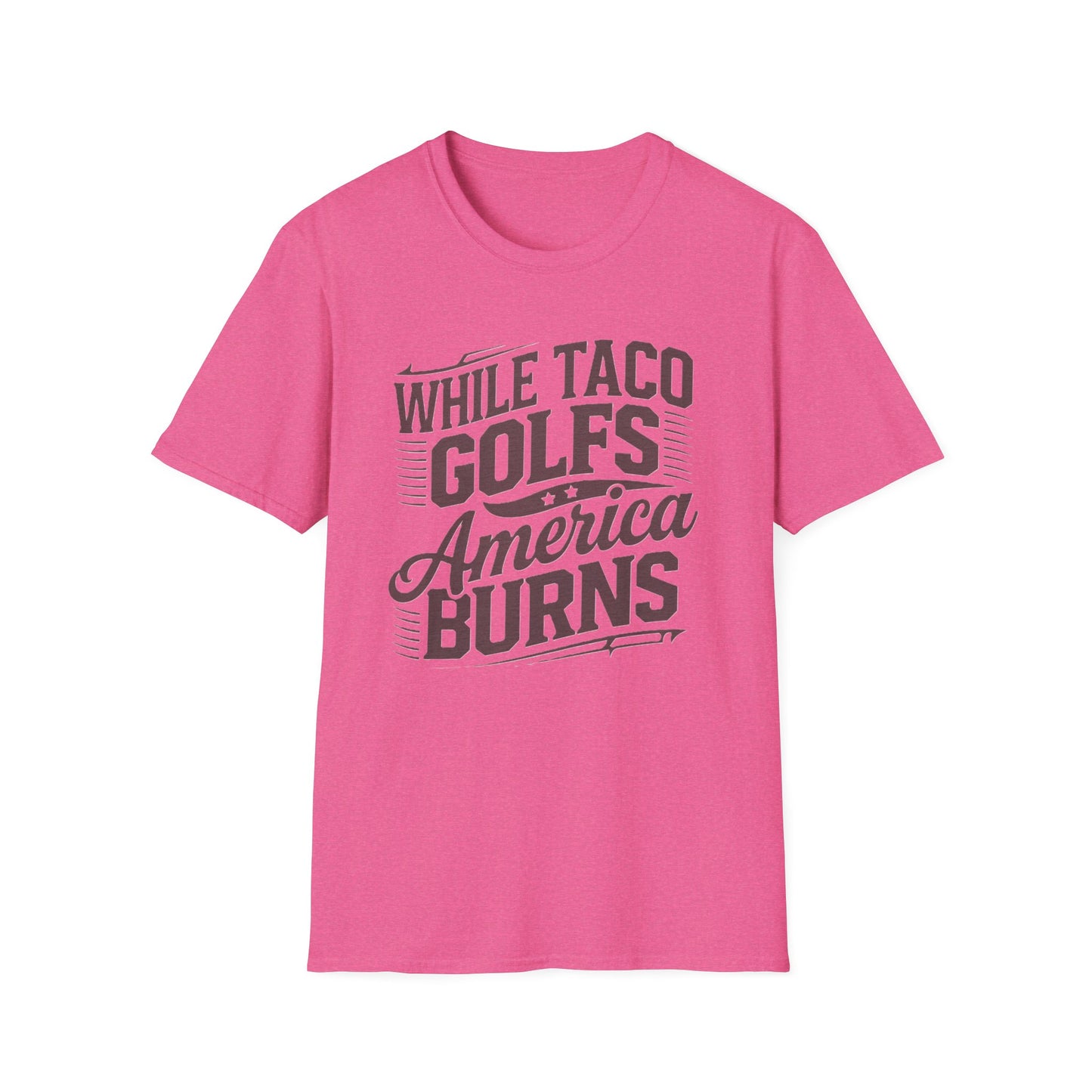 Golf-Themed Unisex Softstyle T-Shirt – Perfect for Taco Lovers, Casual Outings, Gift for Dads, Summer Style, Fun Statement Tee